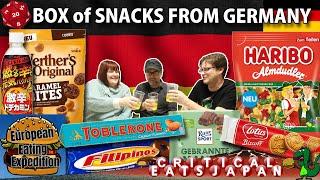 A Box of Snacks From Germany @EuropeanEatingExpedition  Part 1 | with Sara & Jim