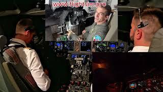 Pilot Cockpit View Night Approach And Landing Tel Aviv Ben Gurion Airport Most Dangerous Area To Fly