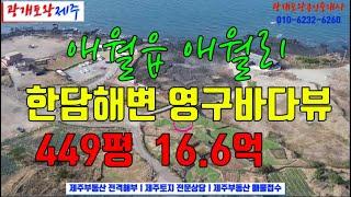 171. [제주도토지] 애월한담해변 외곽 바다 제1선에 위치하여 영구바다뷰가 보장된 상가부지 & 전원주택부지ㅣ3개도로 코너 접 분할용이ㅣ광개토왕공인중개사 010-6232-6260