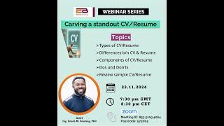 Carving a Standout CV