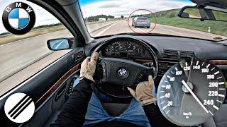 BMW E39 535i V8 TOP SPEED DRIVE ON GERMAN AUTOBAHN 