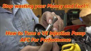 Secrets to Bosch VE Injection Pump AFC Tuning Aneroid More Power, Less Fuel Wasted and Less Smoke