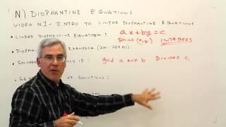 N1--Introduction to Linear Diophantine Equations