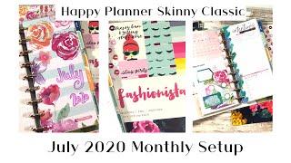 Happy Planner Skinny Classic | July 2020 Monthly Setup | #useyourstash