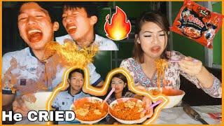 HE CRIED// 2X Spicy Noodles CHALLENGE 