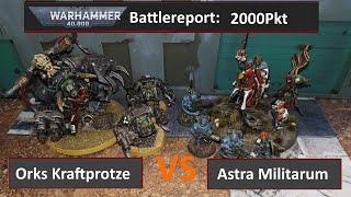 Warhammer 40k Battle Report: Orks vs. Astra Militarum 2000Pkt. 10.Edi deutsch