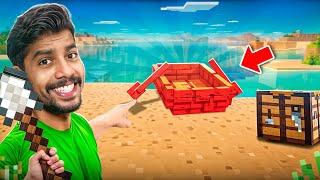I BUILT MY FIRST BOAT IN MINECRAFT !! Minecraft (Part 4)