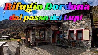 Rifugio Dordona dal passo dei Lupi , Trekking Valtellina , val Tartano,Italia.