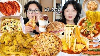 술을 위한 해장인가 해장을 위한 술인가‍️ 먹방 브이로그 | 뿌링클 엽떡 도미노 포테이토피자 김치피자탕수육 해장짬뽕 아티스트샌드위치 볶음밥 팥빙수젤라또 Mukbang VLOG