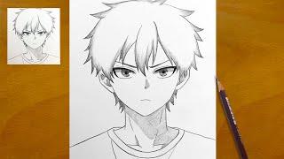 Simple Anime Boy Drawing || How to Draw Anime Step by Step || Beginner's Guide