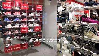 Suspension cable gripper for hanging system in Hi-star shopfitting