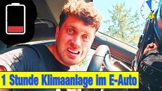 Was verbraucht 1 Stunde Klimaanlage im E-Auto? Experiment Maximale Kühlung!