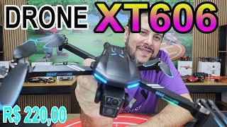 Drone XT606 Como ligar e configurar todas as funções do controle como conectar a câmera e imagem