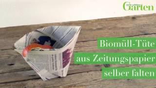 Tüte für Biomüll aus Zeitungspapier falten: Nachhaltige Lösung für die Müllentsorgung