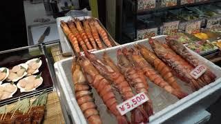 ตลาดสด คานาซาว่า ญี่ปุ่น Ōmichō Market 近江町市場 Kanazawa Part 1