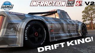 Drift King!  Arrma Infraction V2 - HandBrake Tested - Running Video