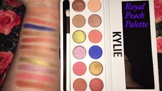 Kylie Cosmetics ROYAL PEACH PALETTE SWATCHES  makeupbytashaxo