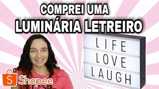 #9 UNBOXING Luminária letreiro de cinema