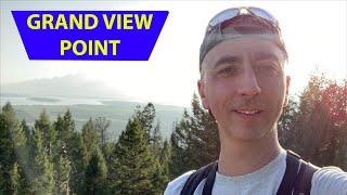 Hiking Alone to Grand View Point, Grand Teton, Hyperlapse Complete Hike, 4K UHD