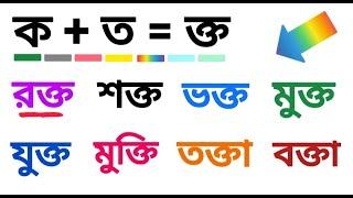 বাংলা শব্দ কিভাবে উচ্চারিত হয় ক্ত দিয়ে / ক্ত দিয়ে বাংলা শব্দ / Basic Bangla Videos for students