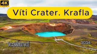 Víti Crater is a geothermal crater located in the Krafla volcanic area in northern Iceland.