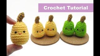 Easy Crochet Amigurumi Tutorial - Pear