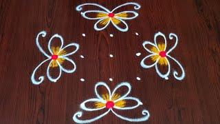 Simple rangoli || rangoli designs || birds rangoli ||