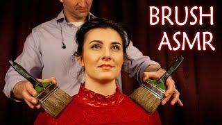 ASMR Brush Massage, Relaxing Brushing Sounds Real Person