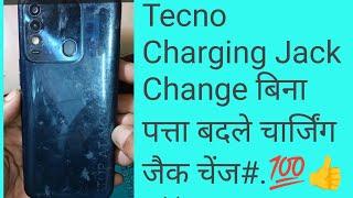 Tecno Charging Jack Change बिना पत्ता बदले चार्जिंग जैक चेंज#._