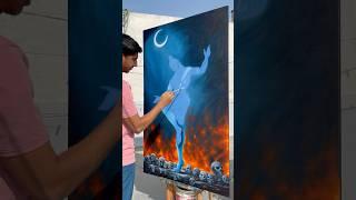 Mahadev ji ki painting banai #mahadev  #art #painting #sandeepmeenaarts #indore #lordshiva #minivlog