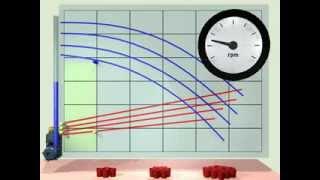 Metso Animation 10: Pump Curves Diff RPM Constant Pressure