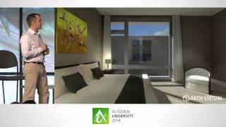 Arch Virtual on screen at Autodesk University 2014 via Taylor Cupp of Mortenson Construction