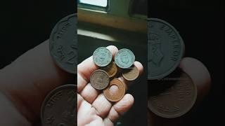 25 Paise 1 Pice 1 Naya Paisa n Quarter Rupee indian old Coins #oldcoins #coin #shortvideo