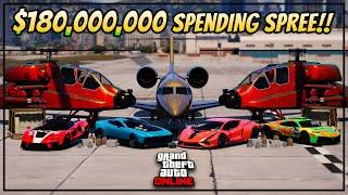 $180,000,000 SPENDING SPREE!! Every $10,000,000 Spent = 1 Giveaway | GTA 5 Online