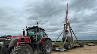 Repairs to massive Trebuchet catapult