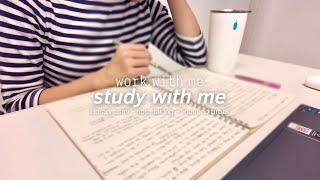 Study with me  note taking, 1 hour no music, library asmr, real time with time stamp 一緒に勉強