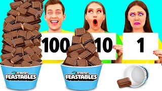 100 Layers of Chocolate Challenge | Funny Food Situations by PaRaRa Challenge