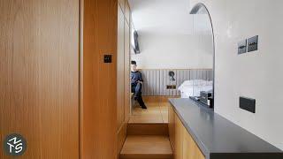 NEVER TOO SMALL: Diamond Shaped Apartment With Hidden Storage - Hong Kong 50sqm/538sqft