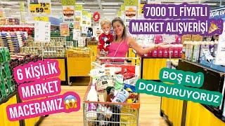 7000 TL DEV FİYATLI MARKET ALIŞVERİŞİTÜM AİLE ALIŞVERİŞTEYİZBOŞ EVİMİZİ DOLDURDUK