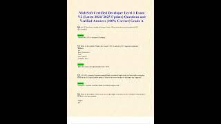 MuleSoft Certified Developer Level 1 ExamV2 (Latest 2024/2025 Update) Questions andVerified Answers