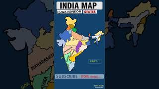 Part -1 | India Map | States Quick Revision #shorts #elitetutorsshorts