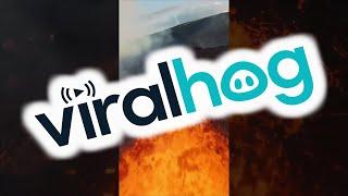 Drone Flies Over Active Icelandic Volcano || ViralHog