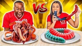 REAL FOOD VS GUMMY FOOD CHALLENGE