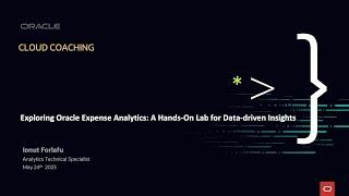 Exploring Oracle Expense Analytics: A Hands-On Lab for Data-driven Insights