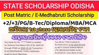 State Scholarship Odisha | Post Matric Scholarship 2024-25 | Odisha Post matric scholarship 2025