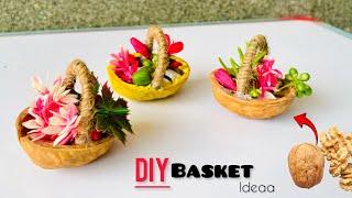 How to Make a Handmade Akhrot Basket | DIY Craft Ideas