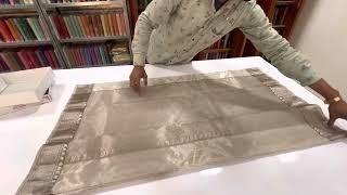 Chanderi silver tissue silk Sarees