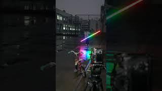 Cyclist ‍️Panda shapes light with #TP8R KNOWLED RGBWW Pixel Tube Light 