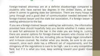 Using your foreign law degree in the US without being an attorney