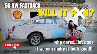 1966 Type 3 VW Fastback Abandoned for Years!! Forget Will it Run.. Car Wash!